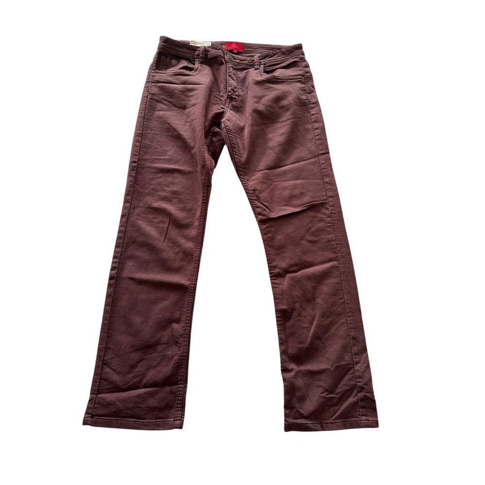 Point Zero Sam‎ Hybrid Sweat Jeans Brown Slim Straight Stretch Pants Men's 34